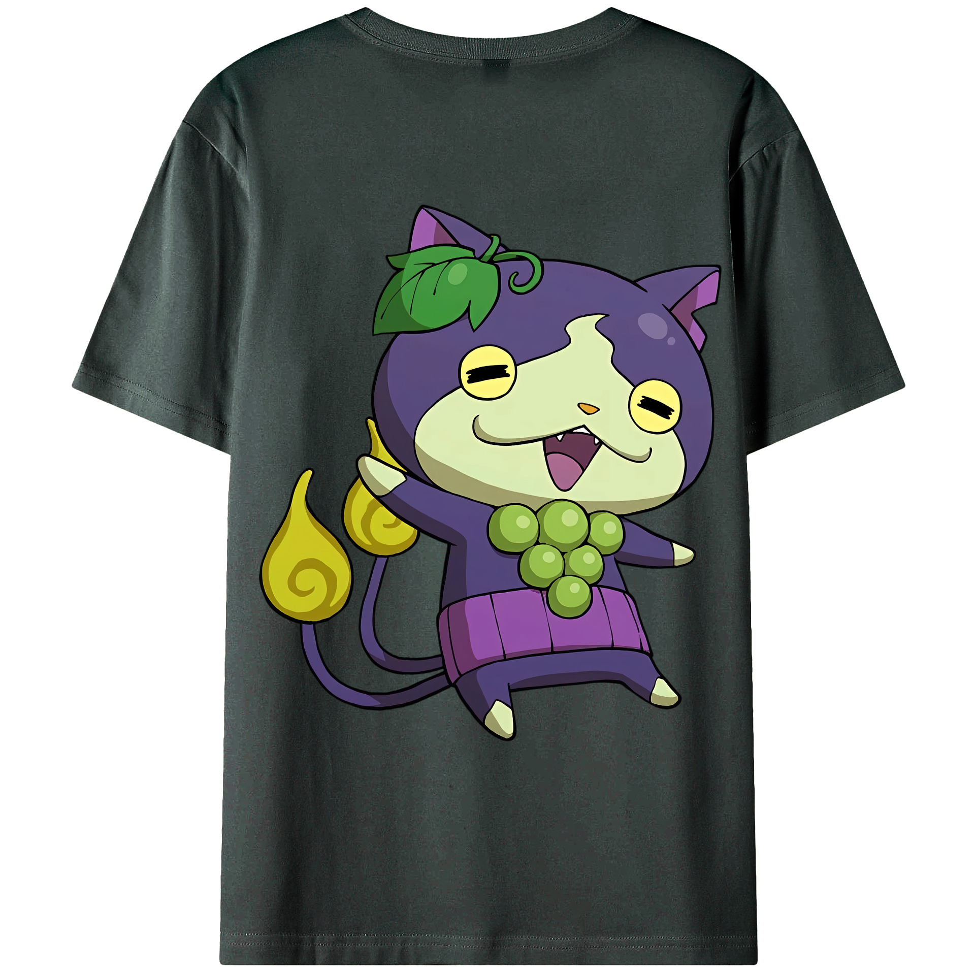 （画像用） 妖怪ウォッチ Yo-kai Watch 綿100％ メンズ半袖Tシャツ（バックプリント） 通気性
